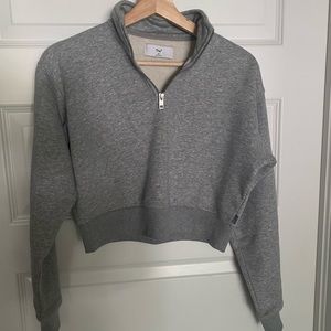 TNA Boxy half zip cropped sweatshirt